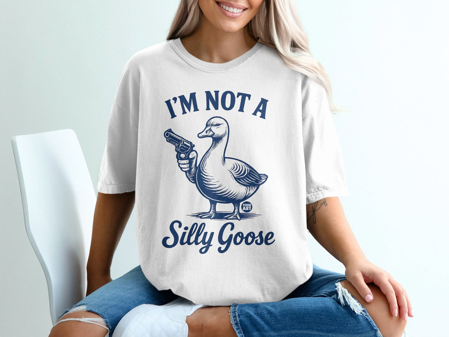 I'm Not a Silly Goose Funny Graphic Shirt