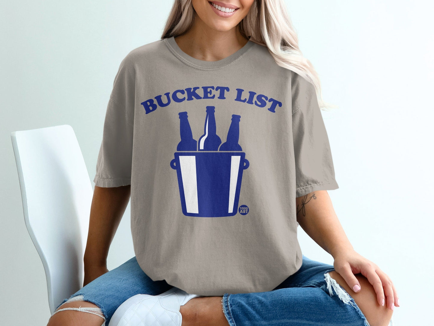 Bucket List Print Graphic T-Shirt Fun Casual Wear