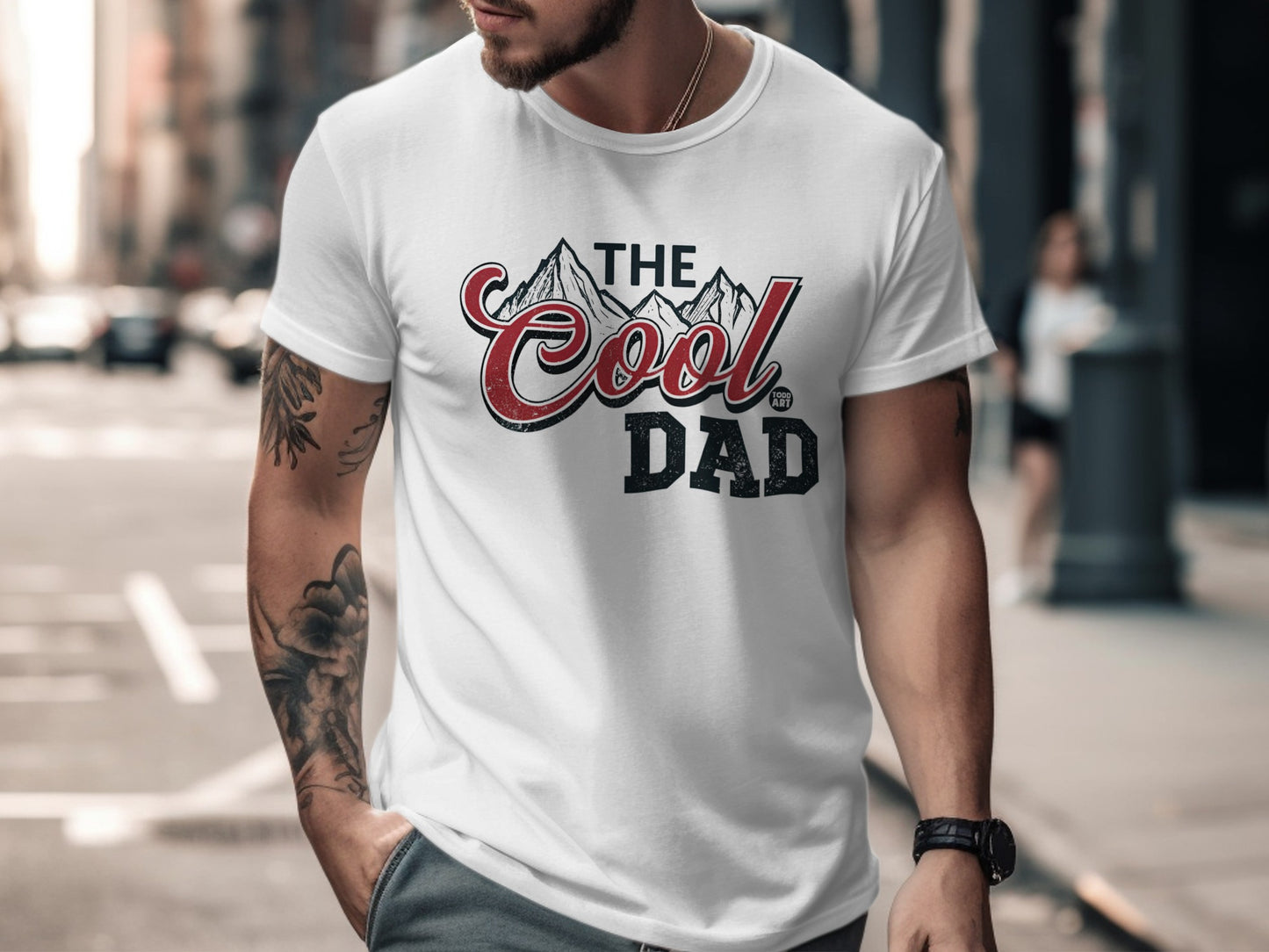 The Cool Dad Graphic Print Casual White T-Shirt