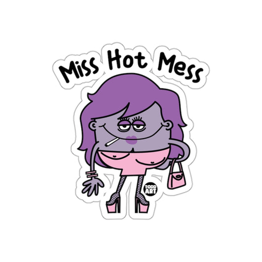 Miss Hot Mess Character Cartoon Design Sticker