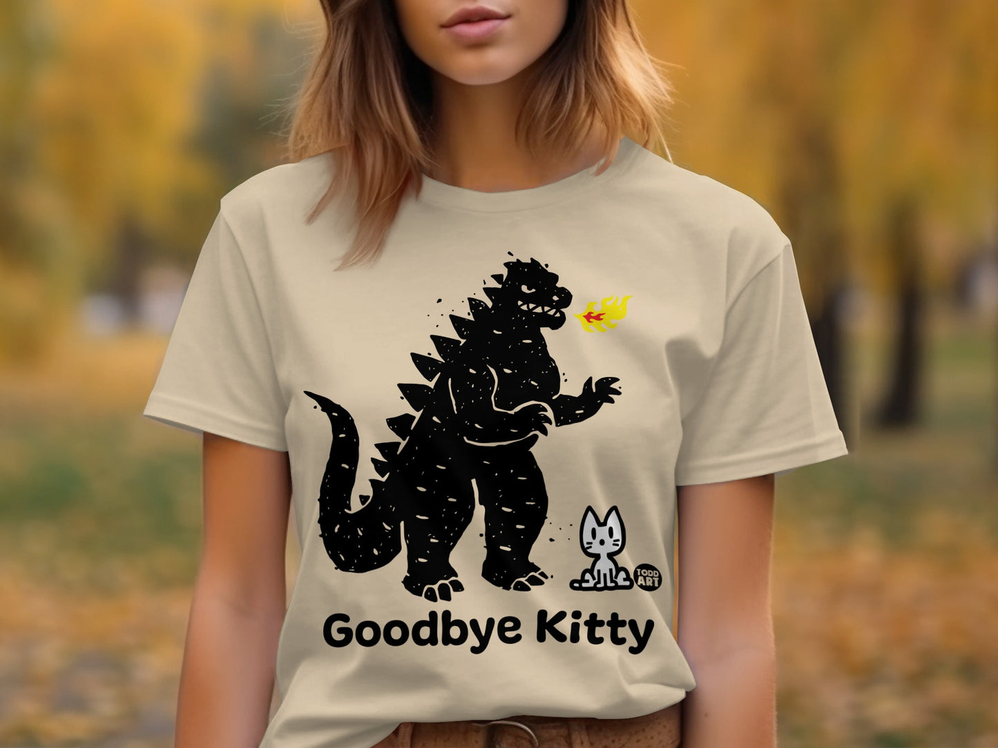 Goodbye Kitty Graphic T-Shirt with Fun Design
