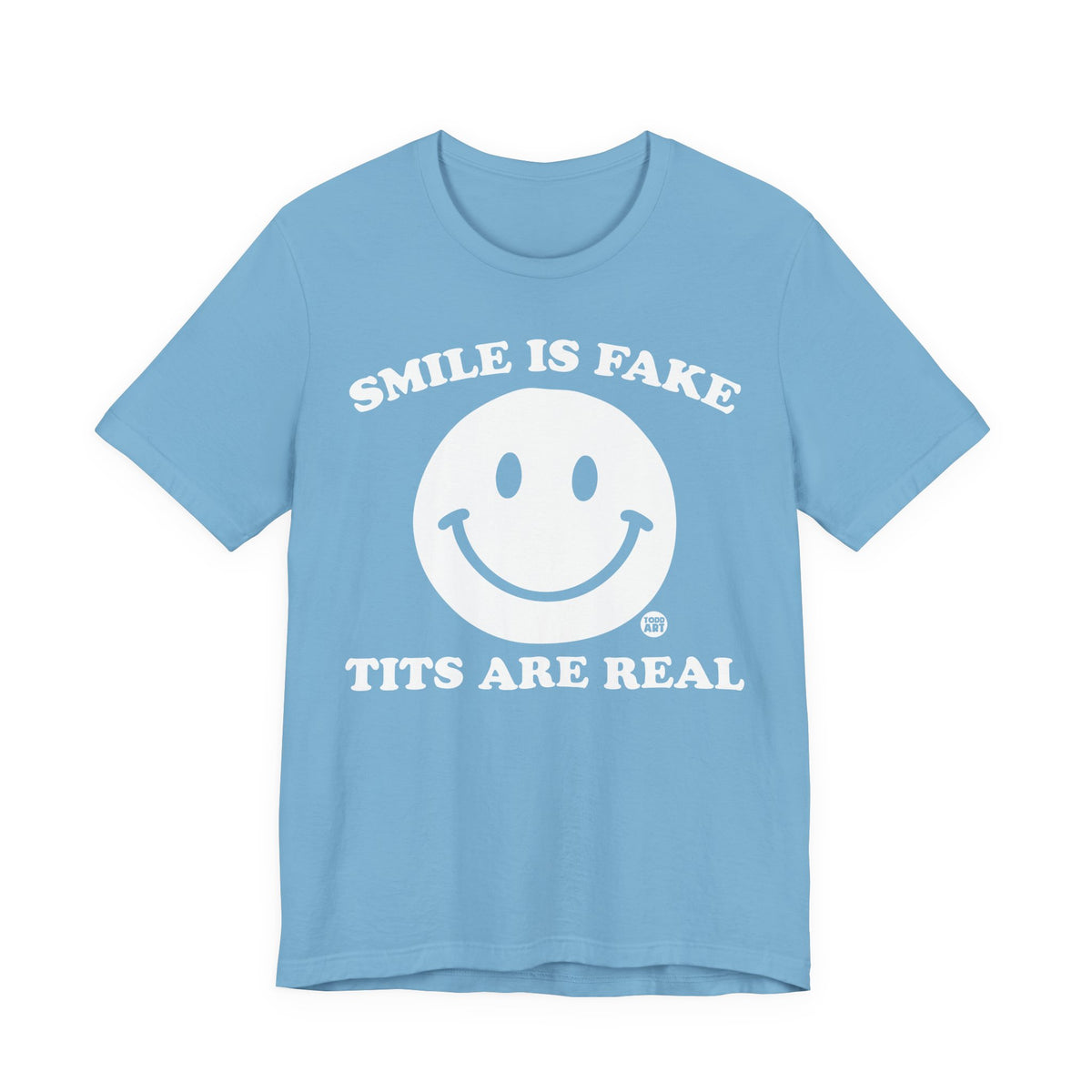 smile fake tits real