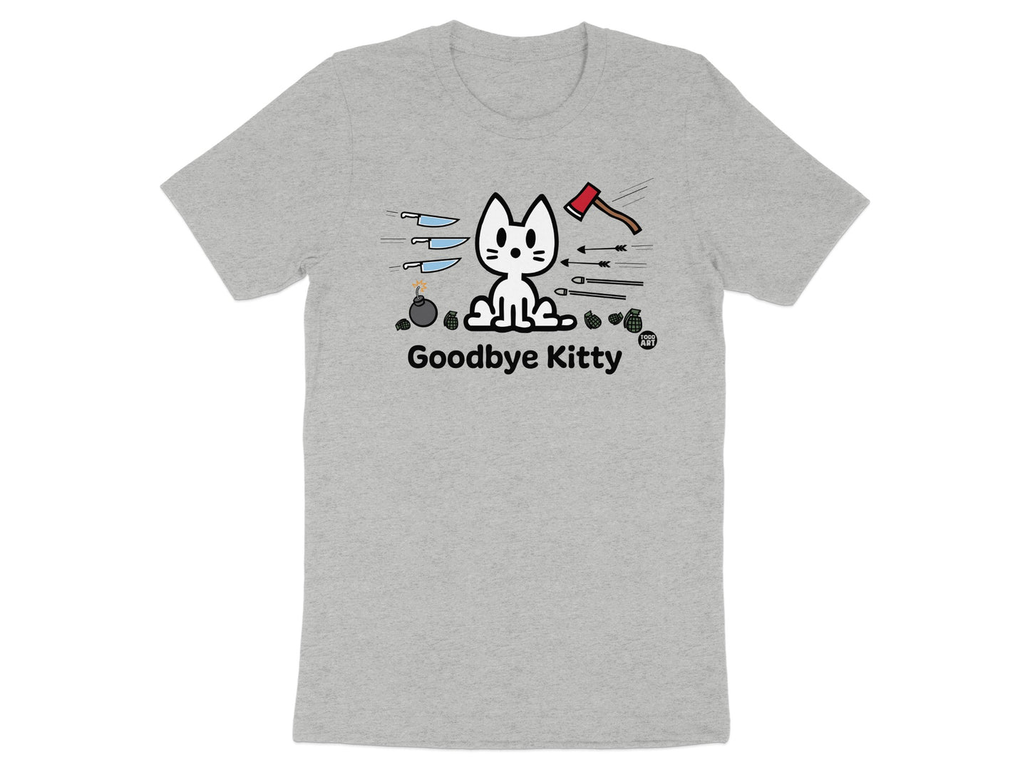 Goodbye Kitty Graphic Tee Shirt Fun Design