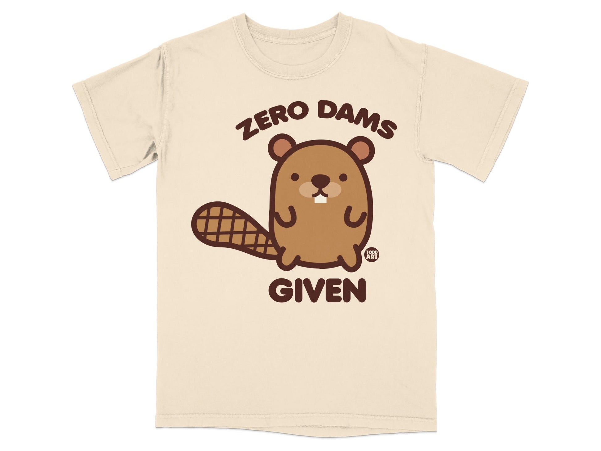 Zero Dams Given Cute Beaver Graphic T-Shirt