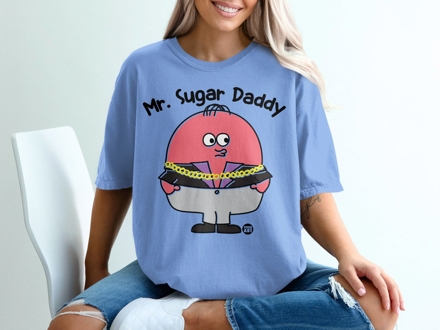 Funny Mr. Sugar Daddy Graphic Tee Casual Shirt