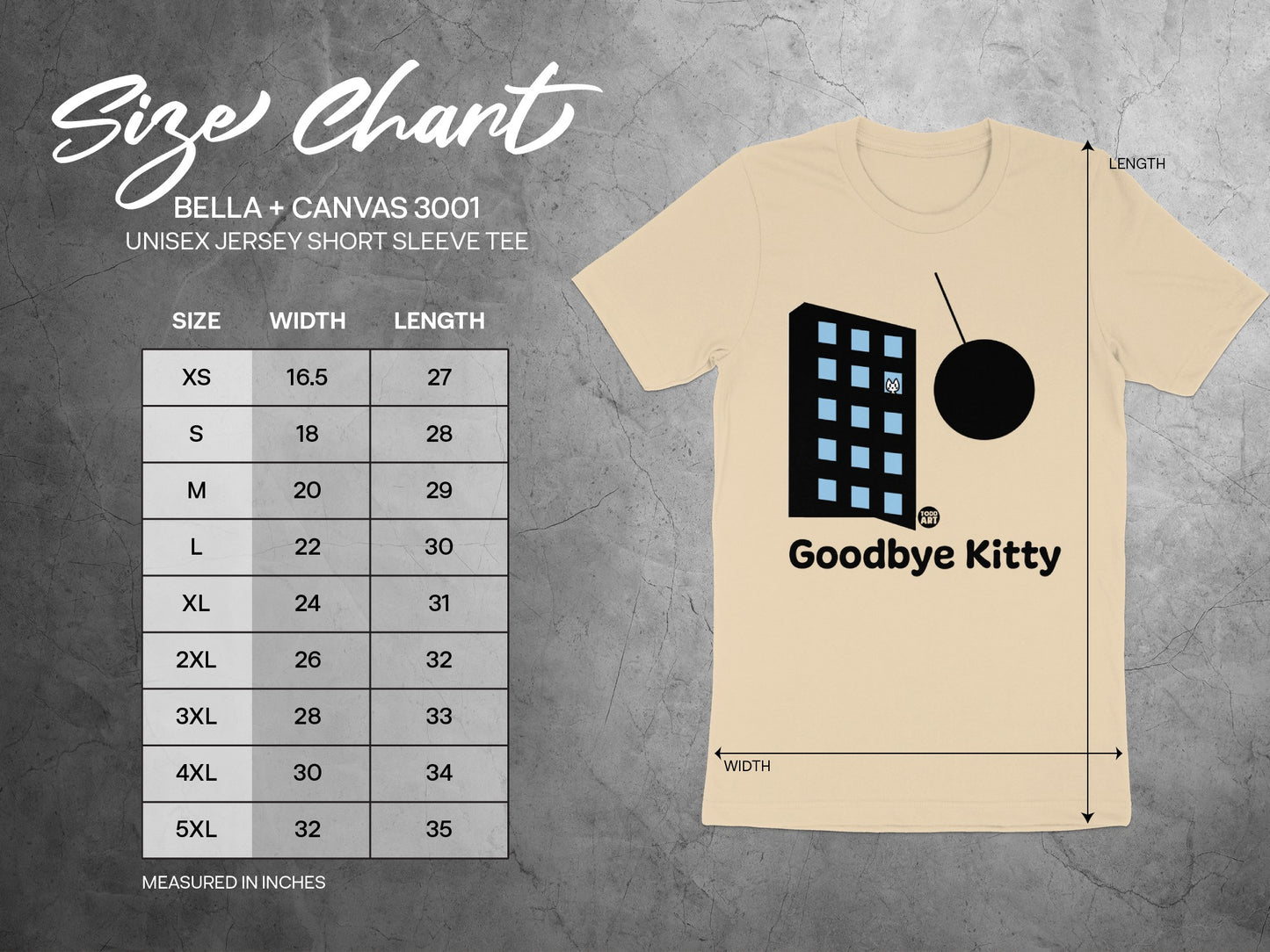 Goodbye Kitty Design Unisex Jersey Short Sleeve Tee