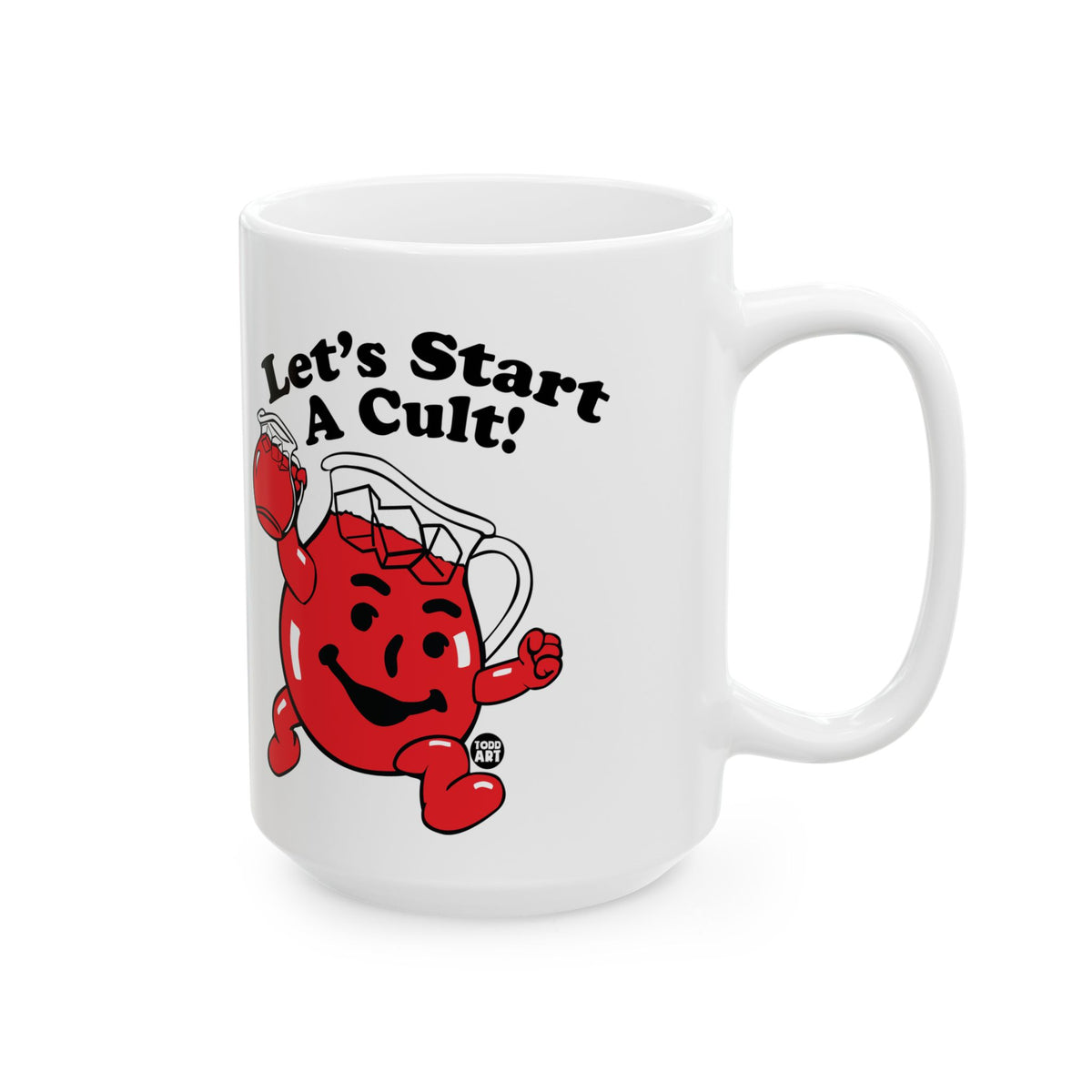 Cheerful Pitcher Character with Smile Todd Art Mug