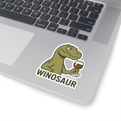 Dinosaur Enjoying WineTodd Art Sticker