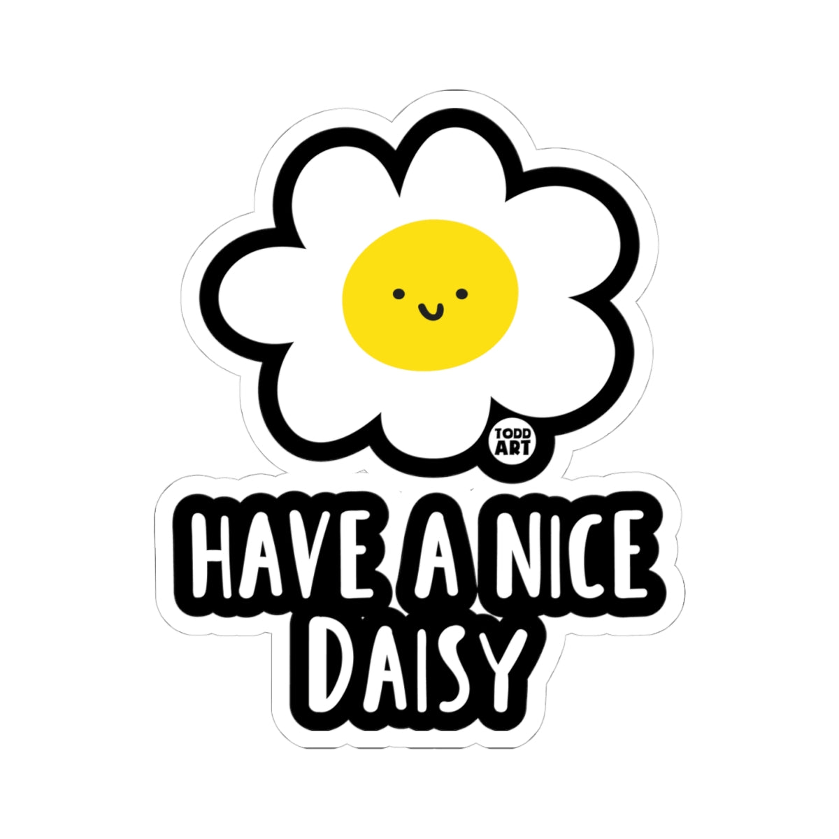 Cheerful FlowerTodd Art Sticker