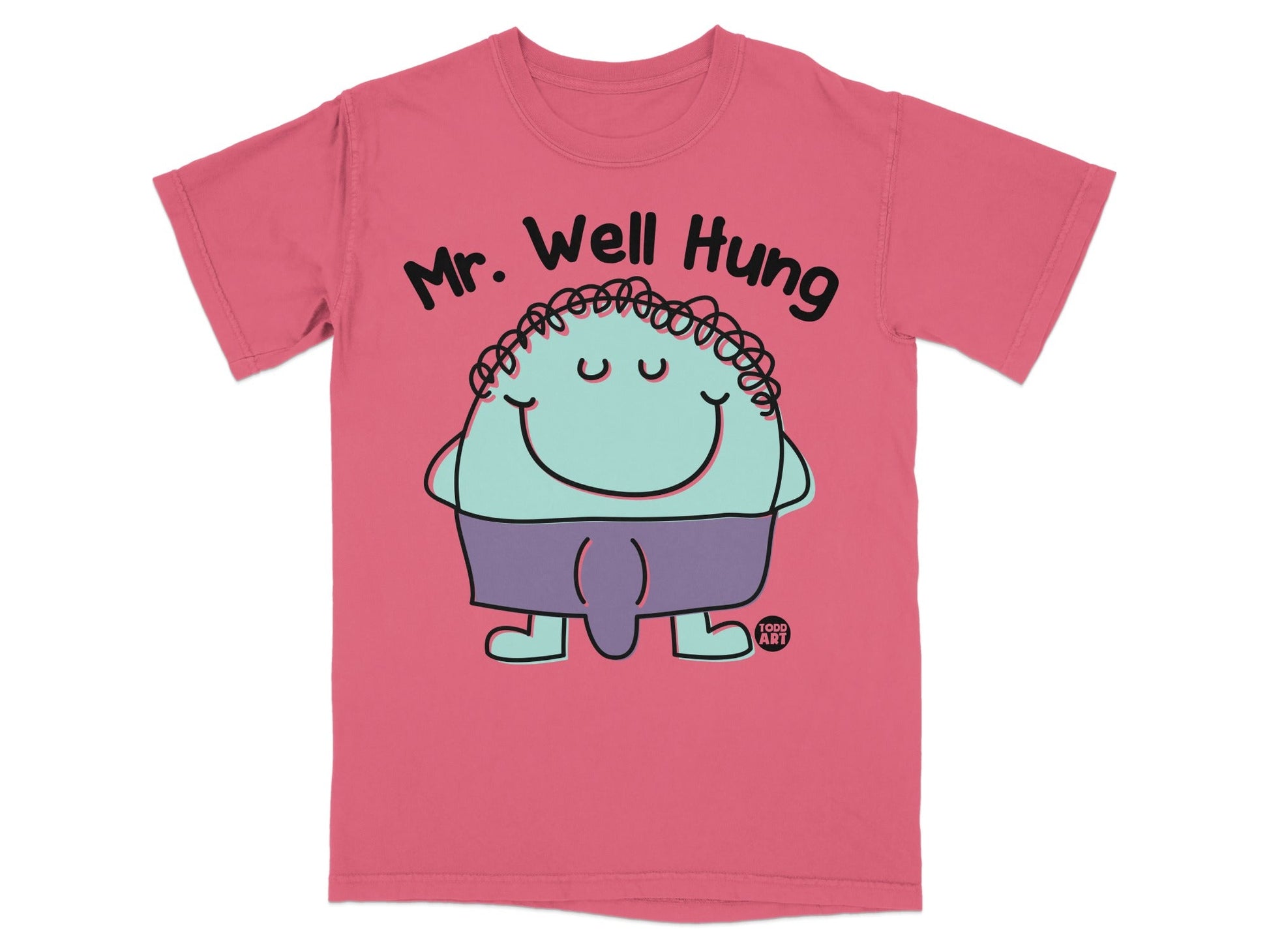 Mr. Well Hung Graphic Tee for Fun and Humor