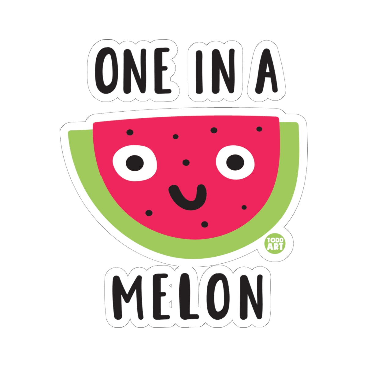 Melon FaceTodd Art Sticker