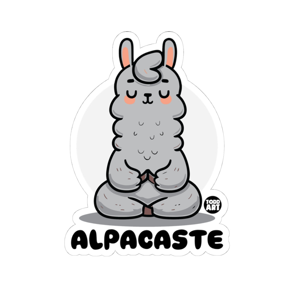 Llama MeditationTodd Art Sticker