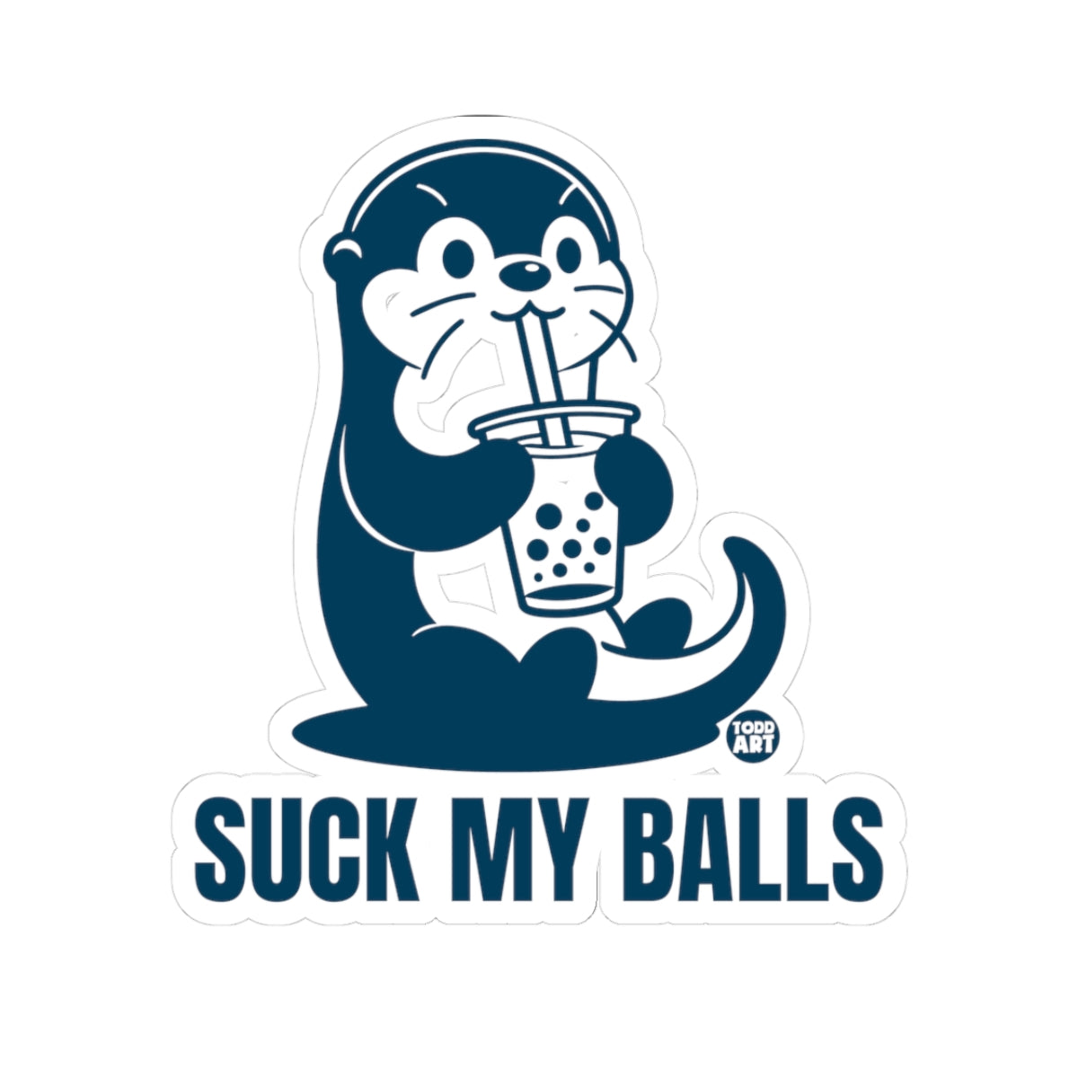 Bubble Tea OtterTodd Art Sticker