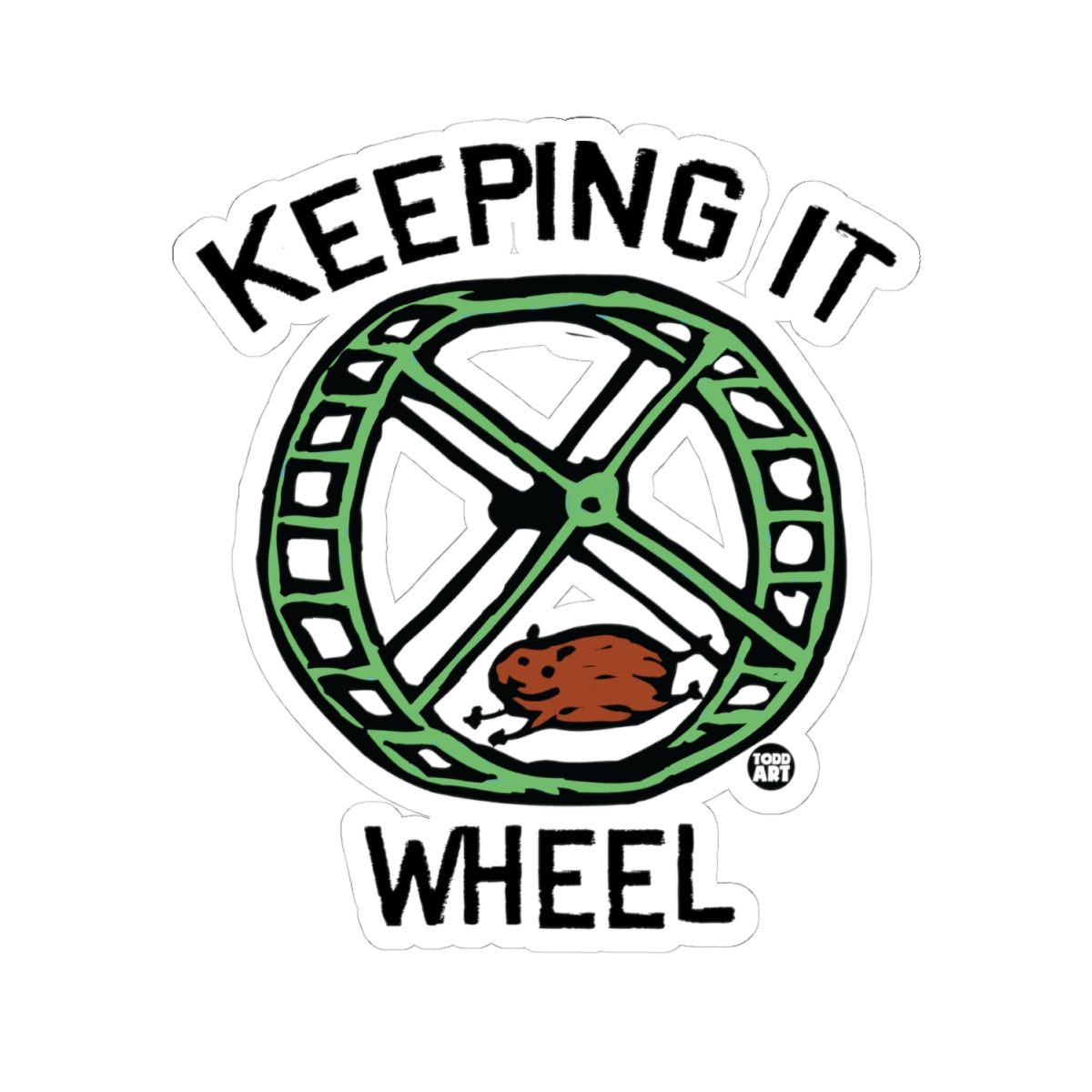 Shell SpinnerTodd Art Sticker