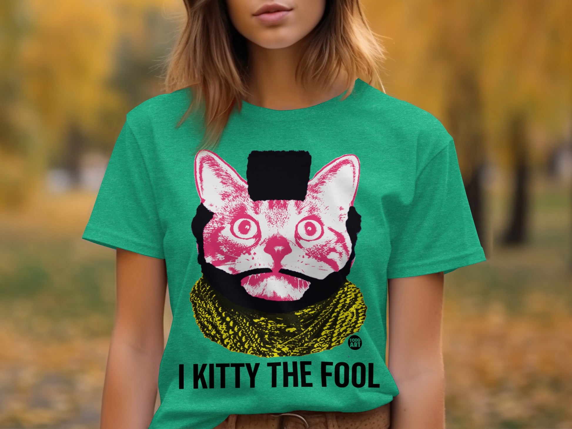 Funny I Kitty The Fool Cat Graphic T-shirt