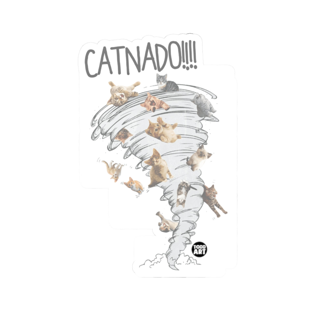 Catnado Todd Art Sticker