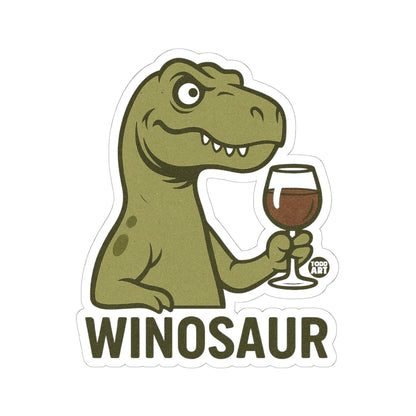 Dinosaur Enjoying WineTodd Art Sticker