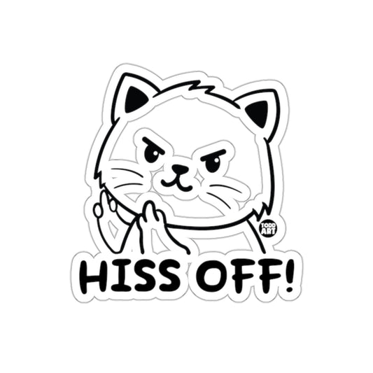 Hiss Off Funny Cat Sticker With Attitude Sticker