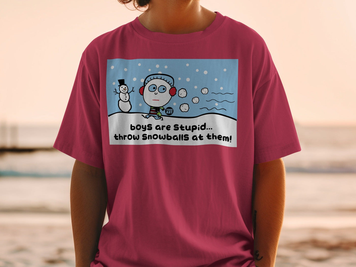 Boys Are Stupid Throw Snowballs at Them Shirt