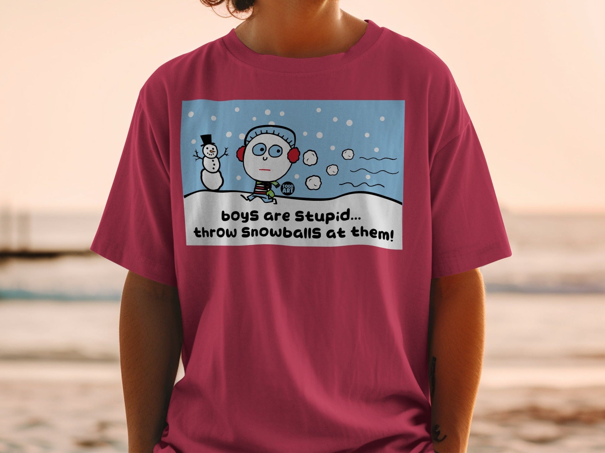 Boys Are Stupid Throw Snowballs at Them Shirt