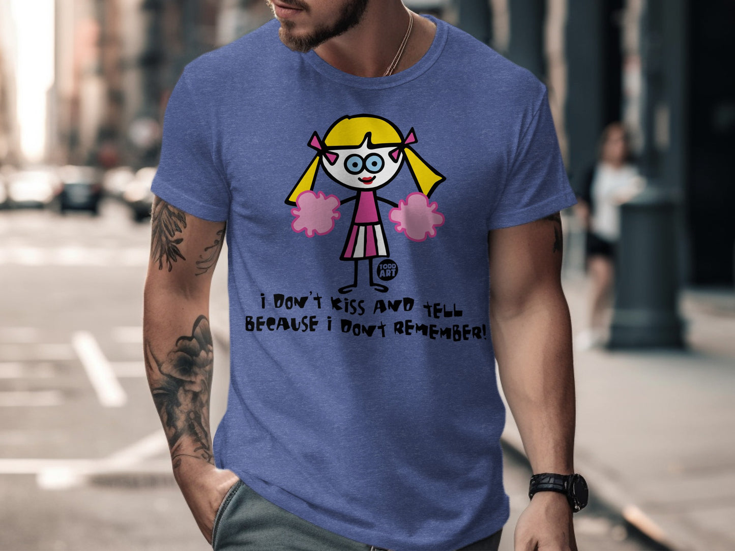 Funny Slogan T-Shirt Featuring Cartoon Graphic Design