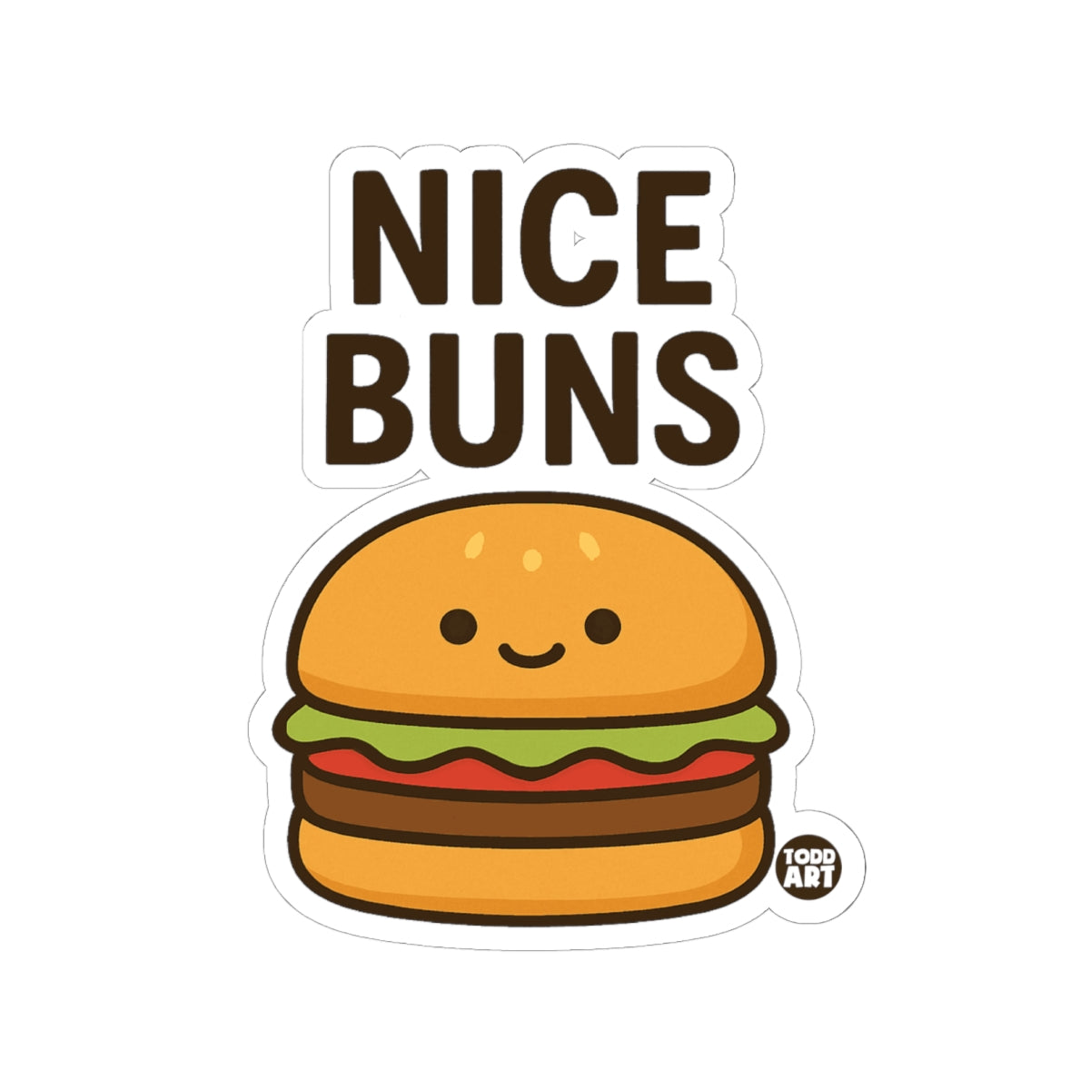 Nice Buns Burger Todd Art Sticker