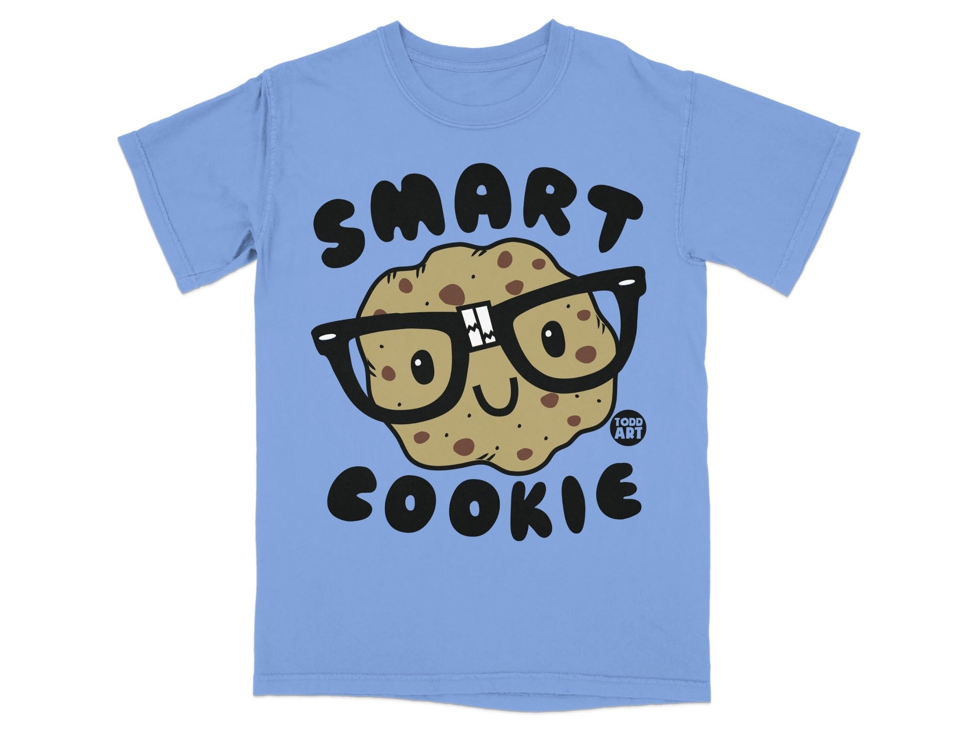 Cute Smart Cookie Graphic Blue Toddler T-Shirt