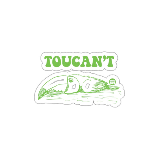 Green and White Toucan't Design Sticker Product