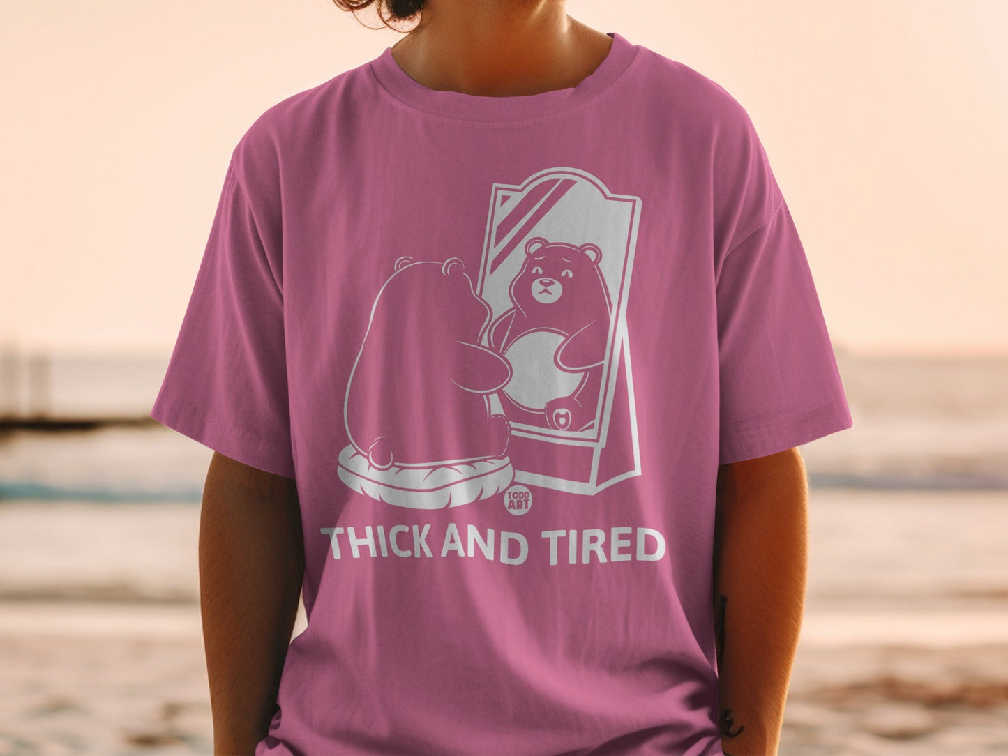Thick and Tired Bear T-Shirt Graphic Tee