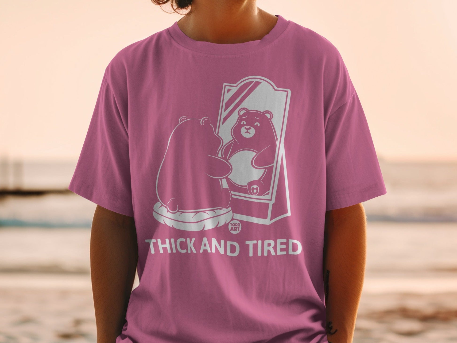 Thick and Tired Bear T-Shirt Graphic Tee