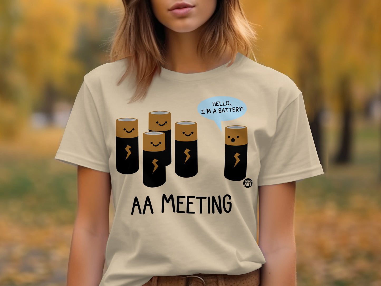 Hello I'm A Battery AA Meeting T-Shirt