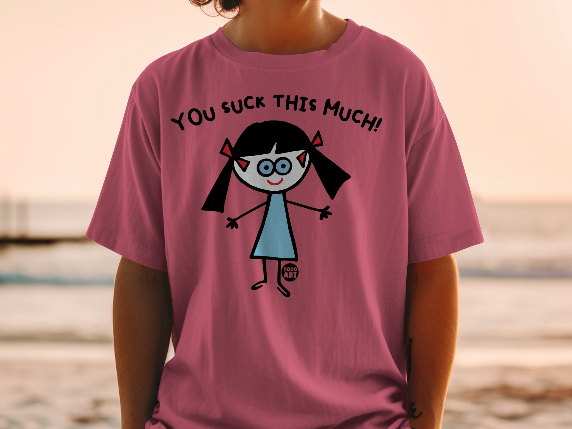 You Suck This Much Funny Cartoon Character Shirt
