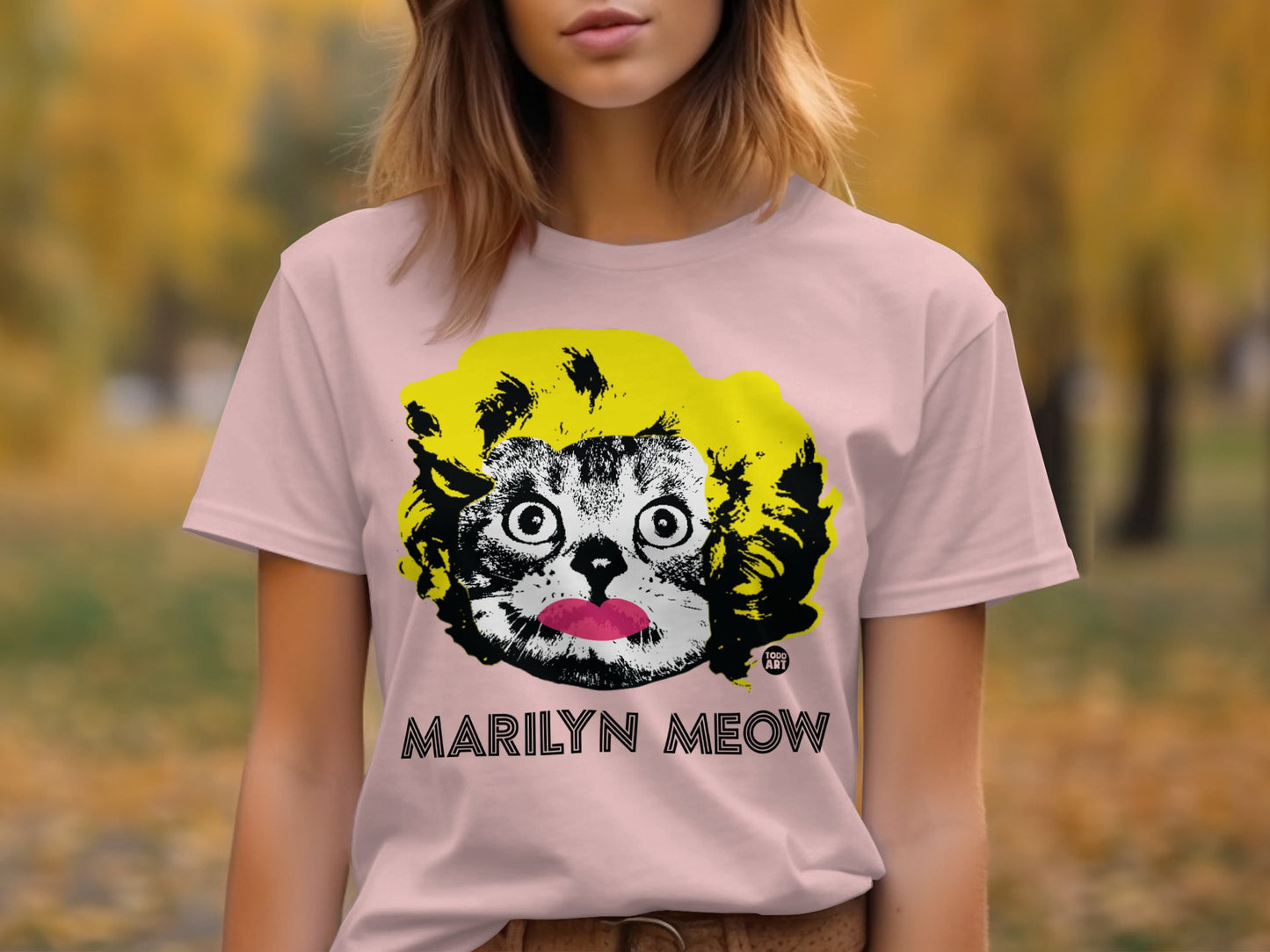 Marilyn Meow Cat Graphic Tee for Animal Lovers