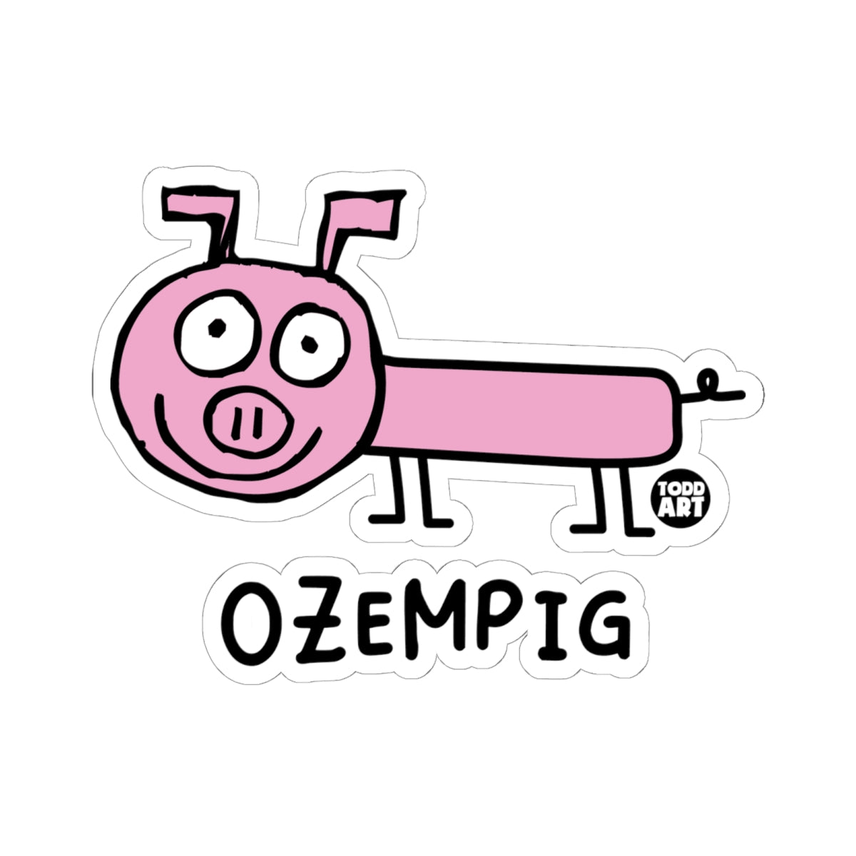 Ozempig Todd Art Sticker