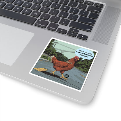 Chicken CrossingTodd Art Sticker