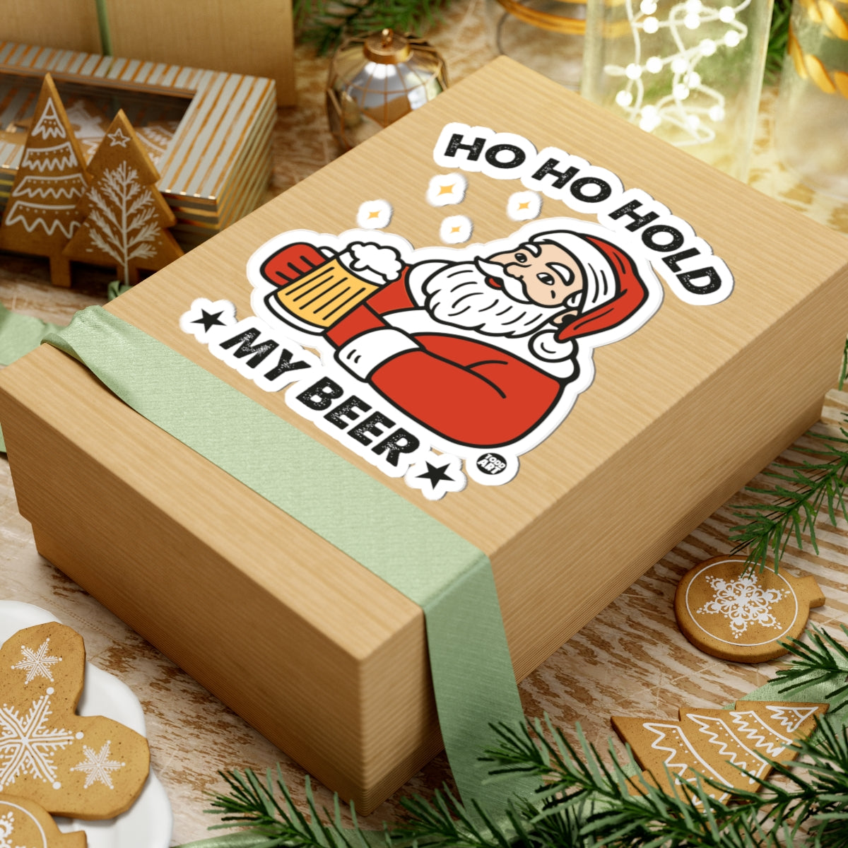 Ho Ho Hold My Beer Todd Art Sticker