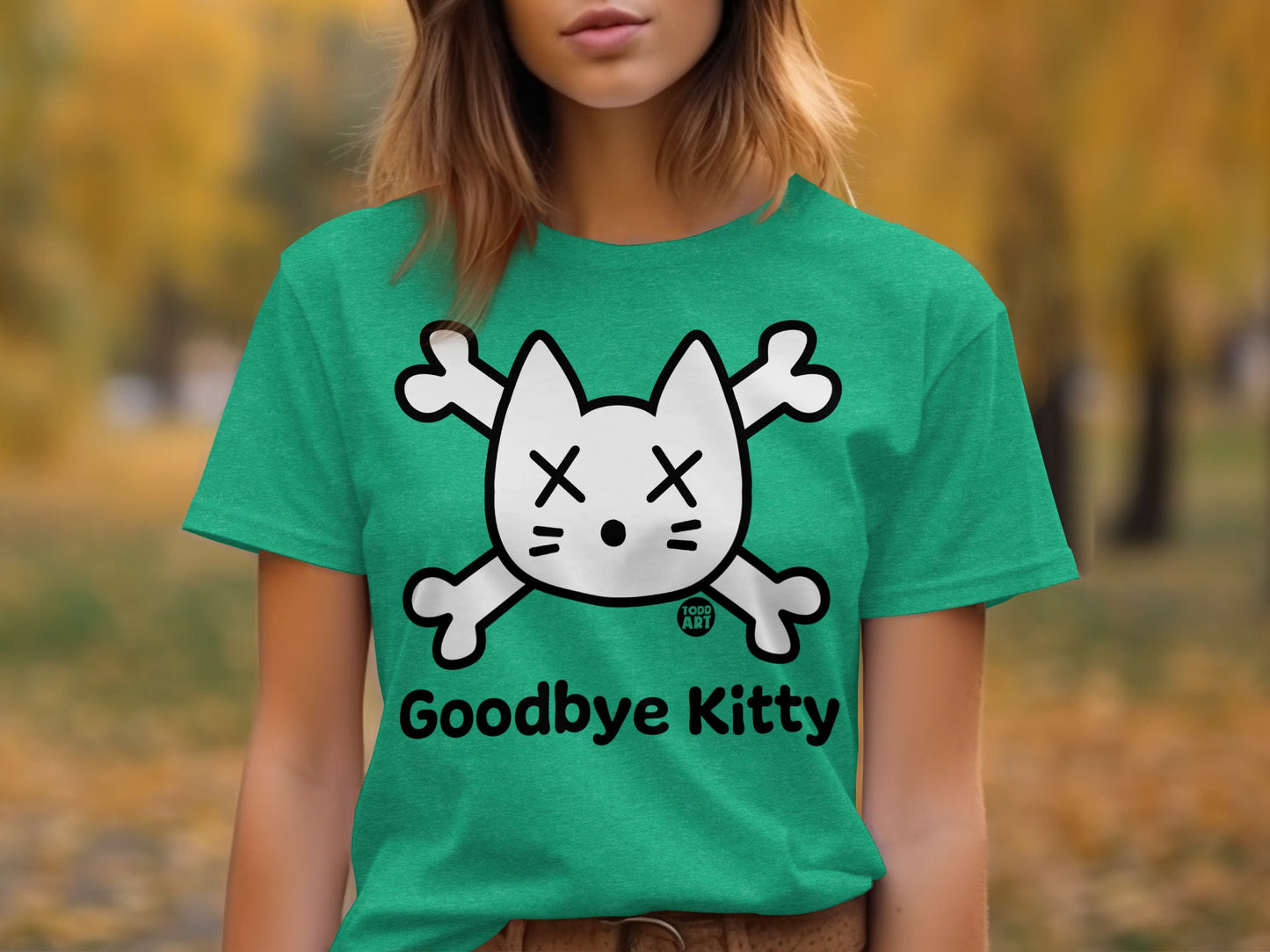 Goodbye Kitty Graphic T-Shirt Fun Design Apparel