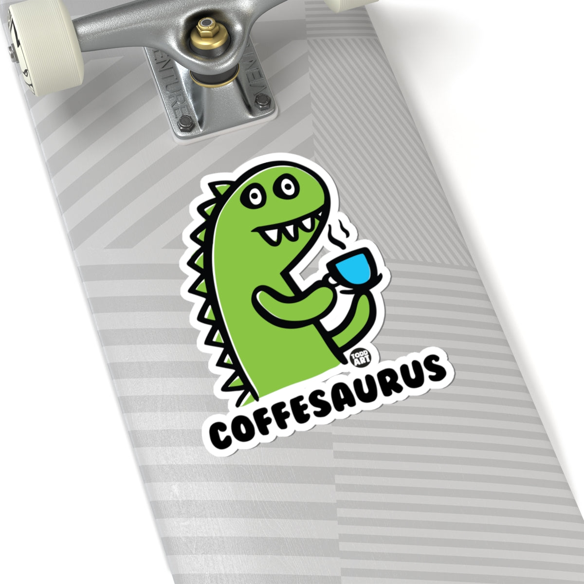 Coffesaurus Todd Art Sticker
