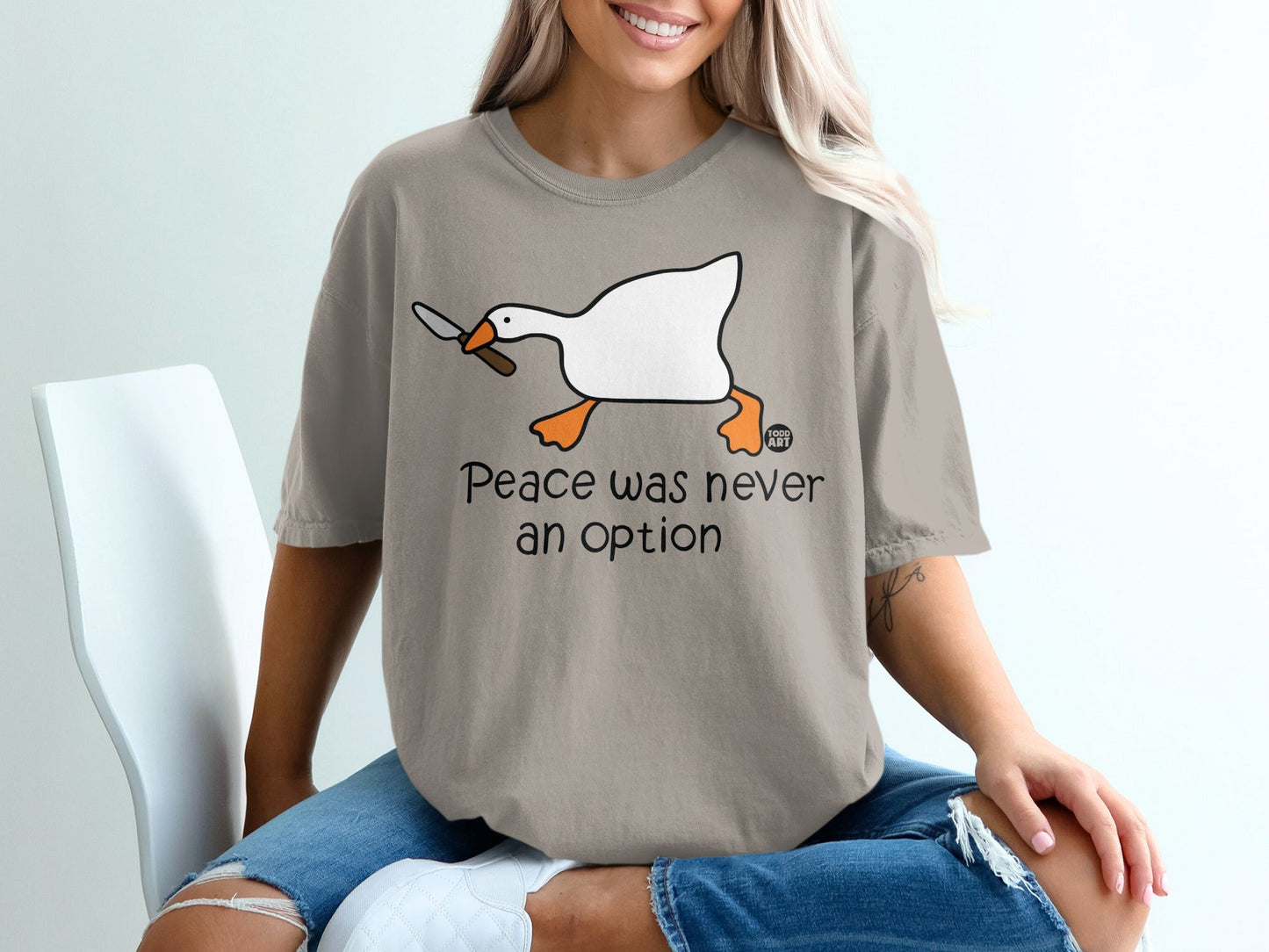 Peace was never an option Goose Graphic T-Shirt