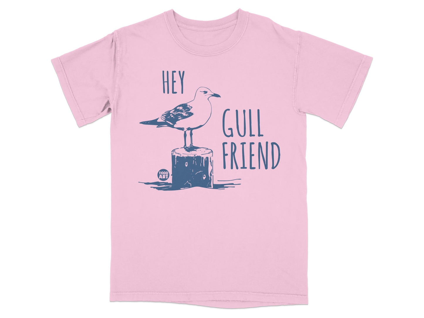 Hey Gull Friend Seagull Graphic Tee Shirt