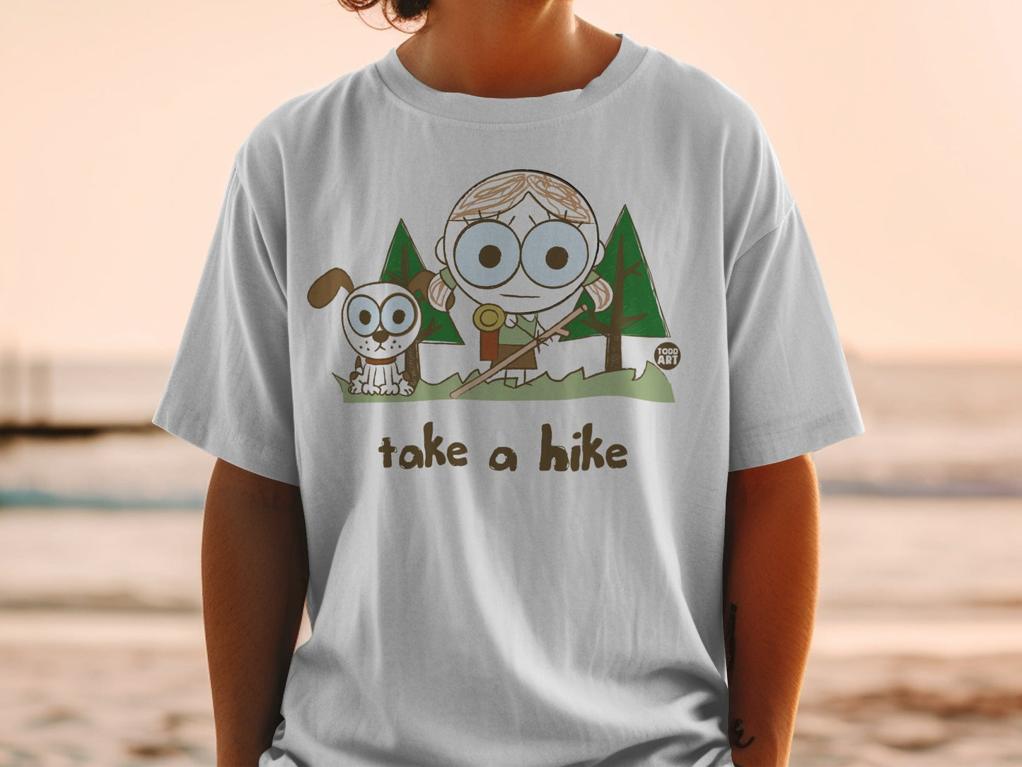 Take a Hike Cartoon Characters Graphic Tee