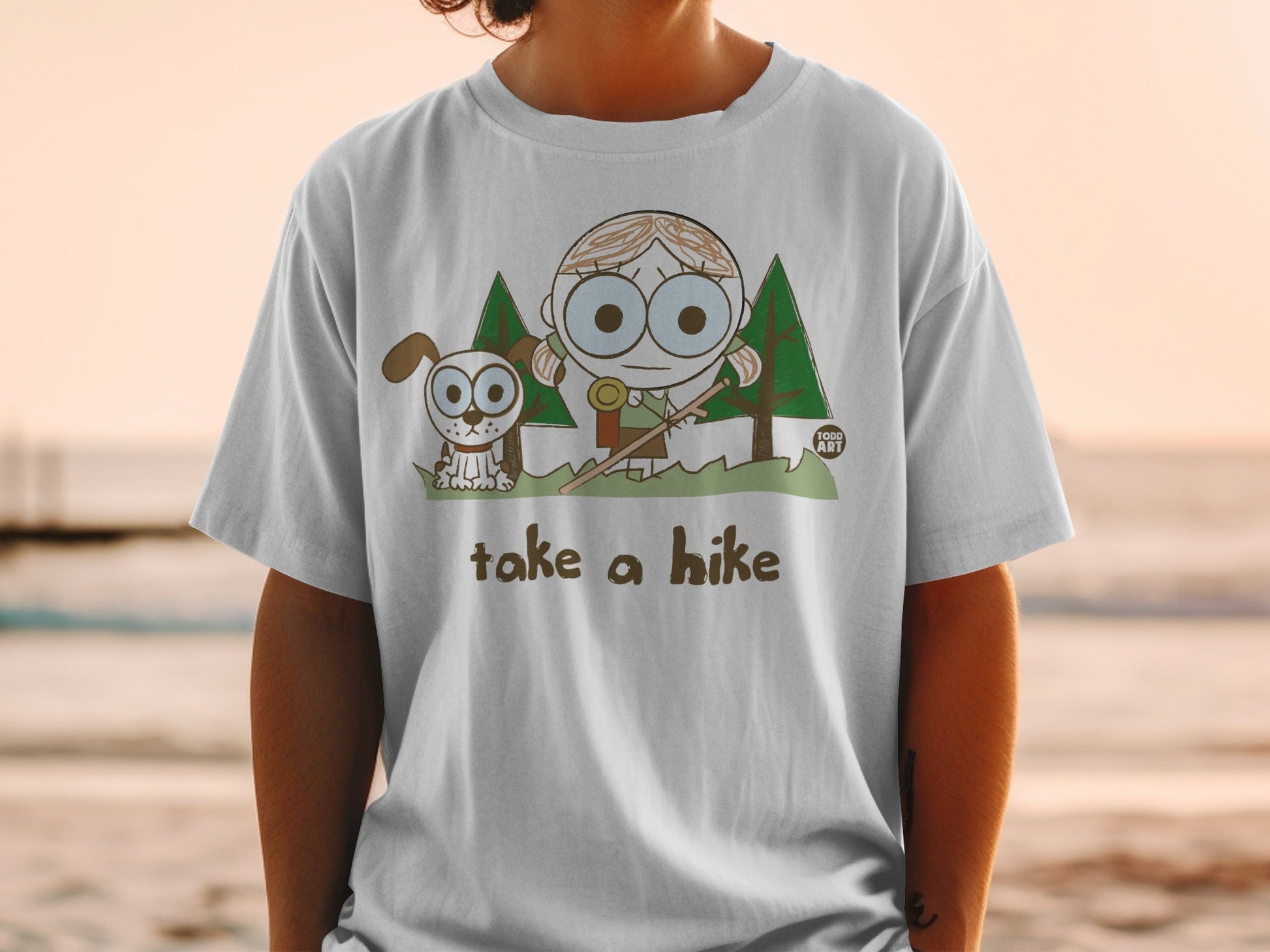 Take a Hike Cartoon Characters Graphic Tee