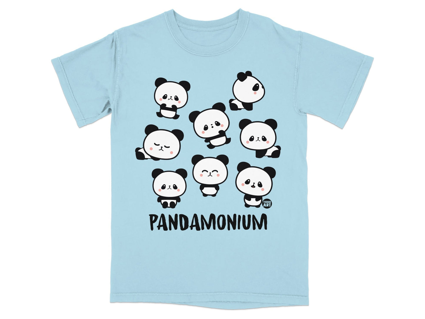 Cute Cartoon Panda Pandamonium Graphic T-Shirt