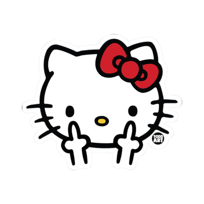 Cute Kitten with Bow Todd Art Sticker