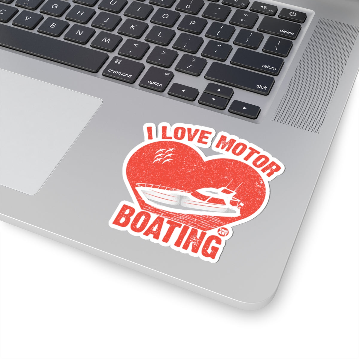 Boating HeartTodd Art Sticker