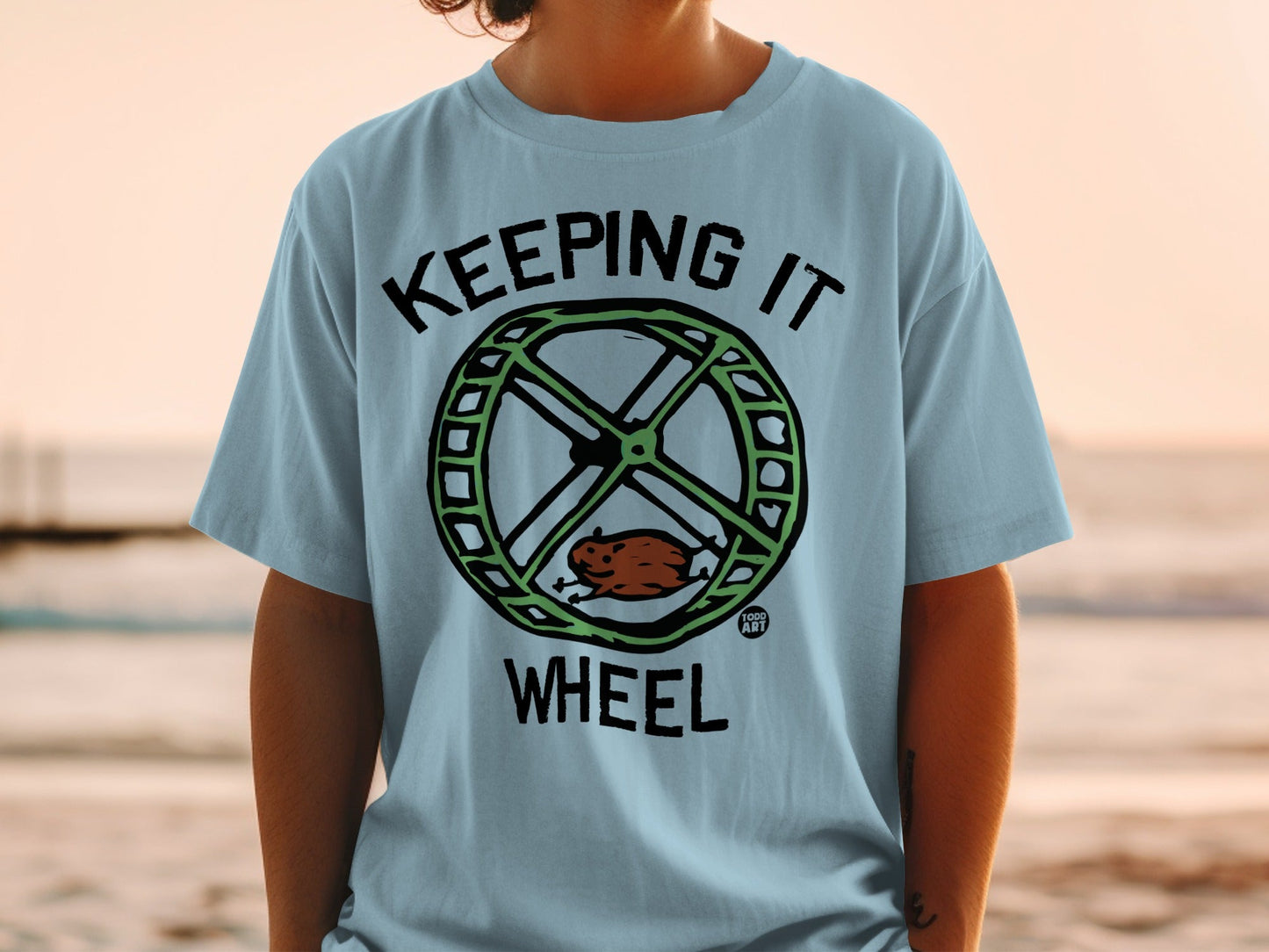 Keeping It Wheel Graphic Design T-shirt