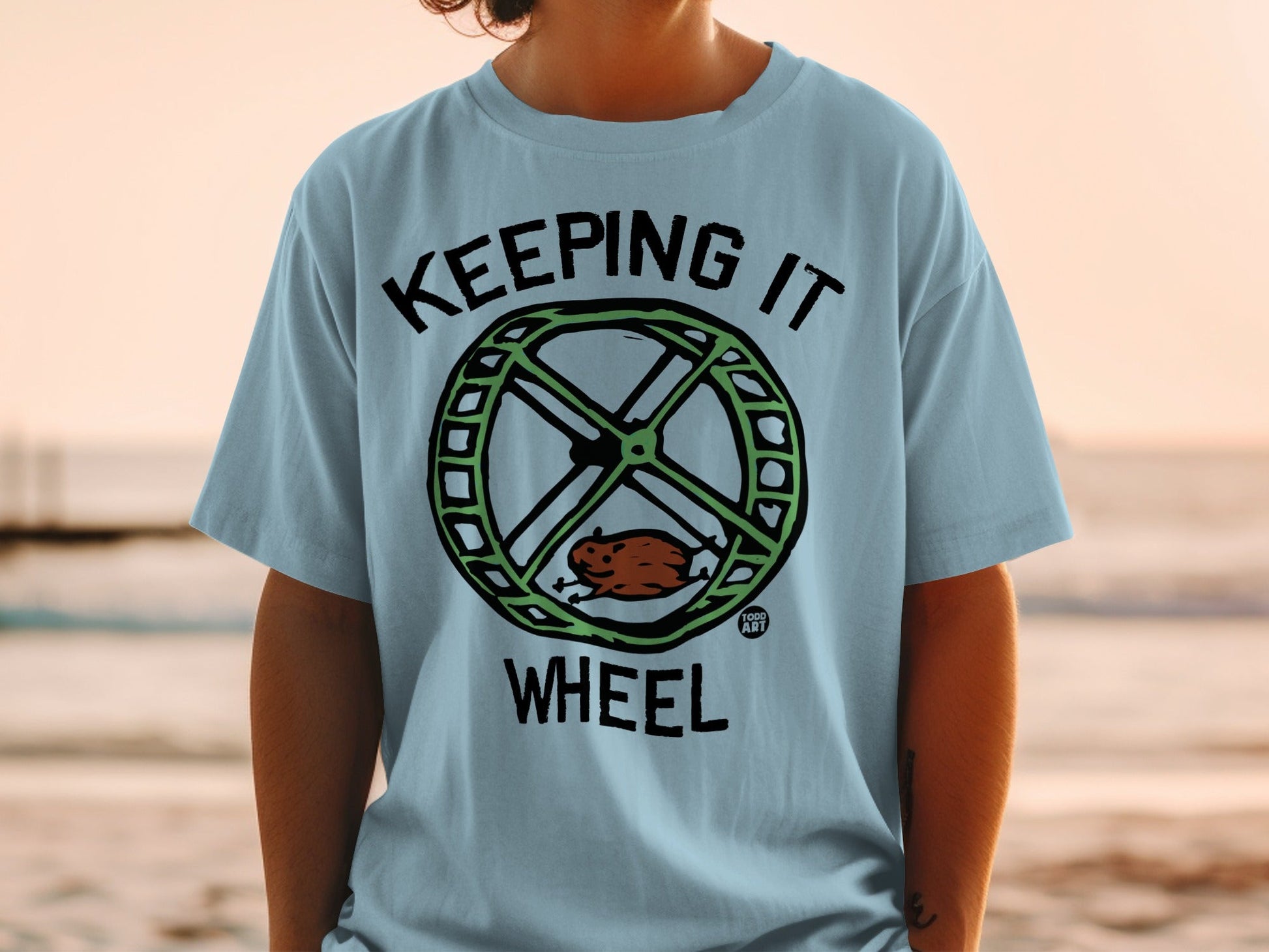 Keeping It Wheel Graphic Design T-shirt