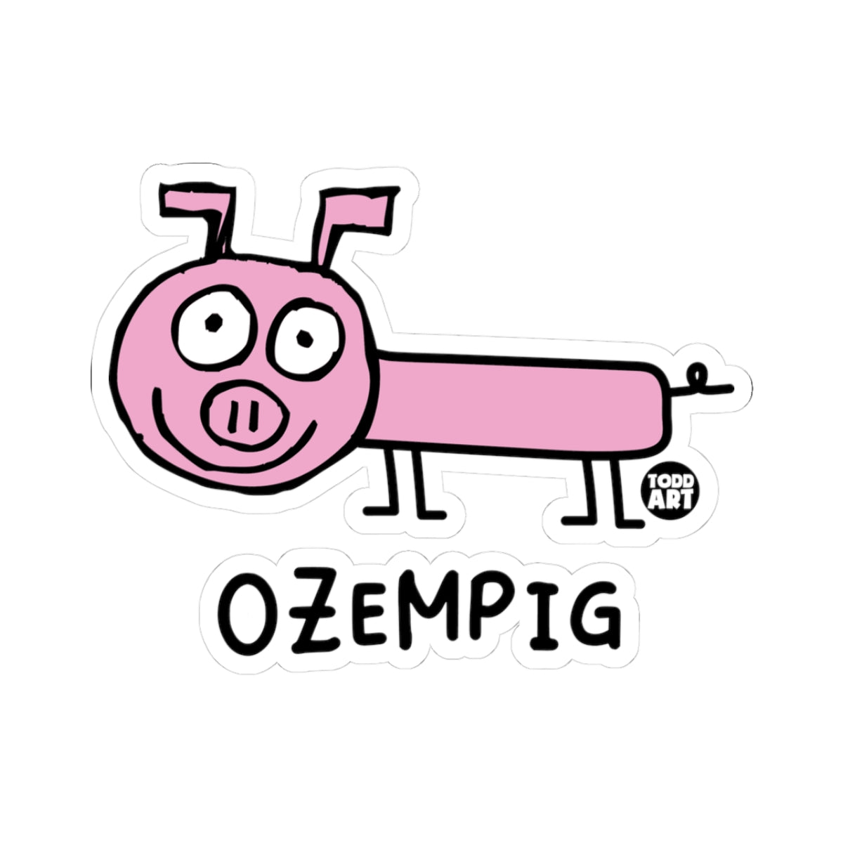 Ozempig Todd Art Sticker