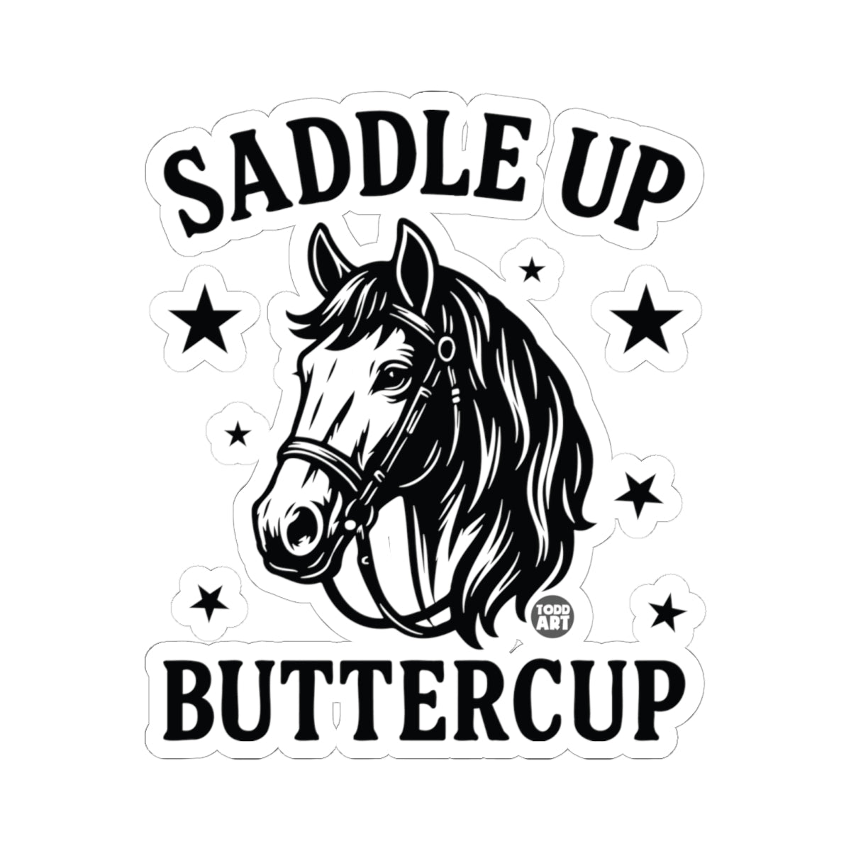 Western Horse VibesTodd Art Sticker