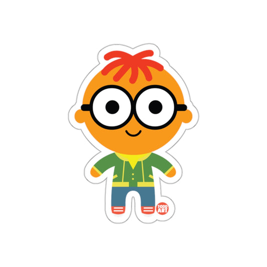 Bright Cartoon Character with Glasses illustration sticker